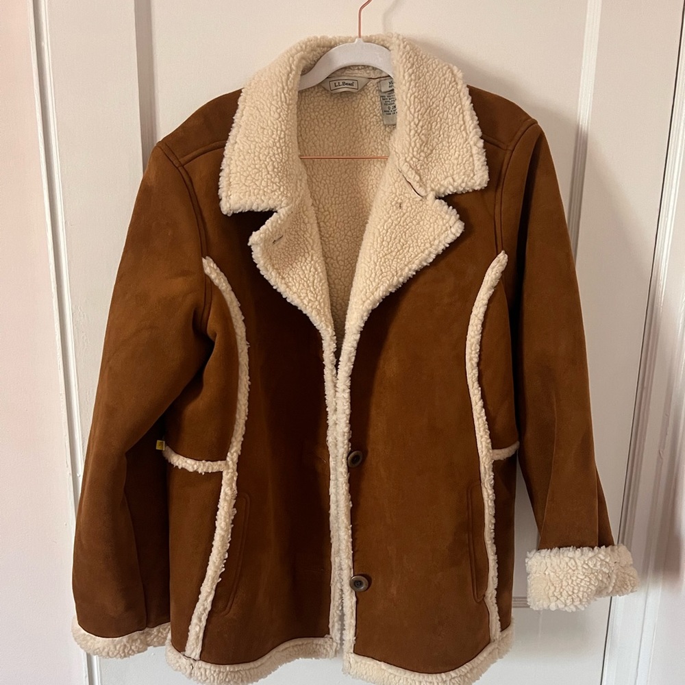 LL Bean Womens Sherpa Jacket XL